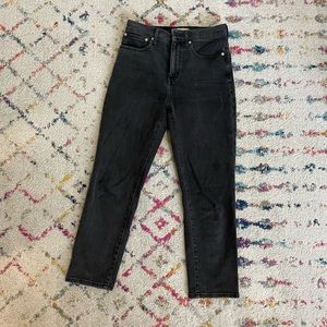 Madewell 26 Classic Straight Black Jean